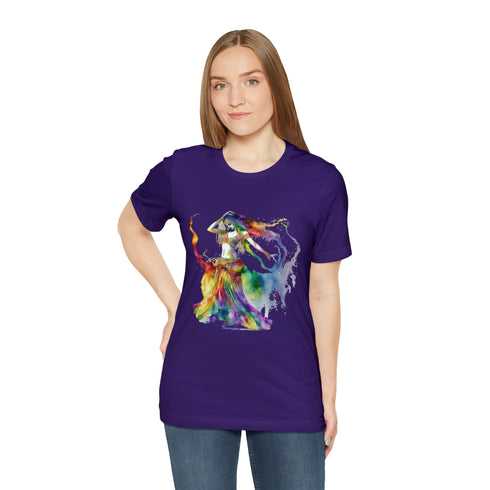 Rainbow Belly Dancer in Motion - Short Sleeve Tee